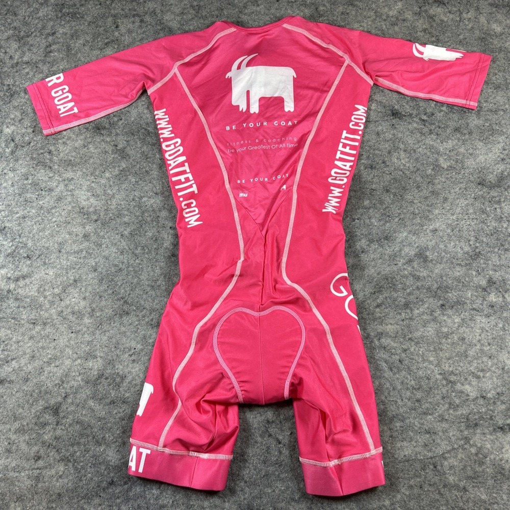 2 MUMU Be Your Goat Cycling Apparel 1-Piece Women's‎ XS Pink & Blue Padded New - Picture 6 of 9